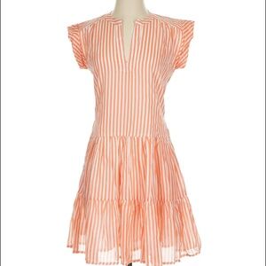 Oliphant Orange and White Striped Dress
